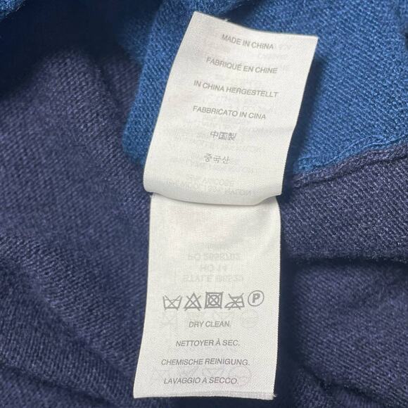 J. Crew Color Block Tunic Sweater Wool Blend Blue High Low Hem Colorblock Medium - Picture 6 of 11